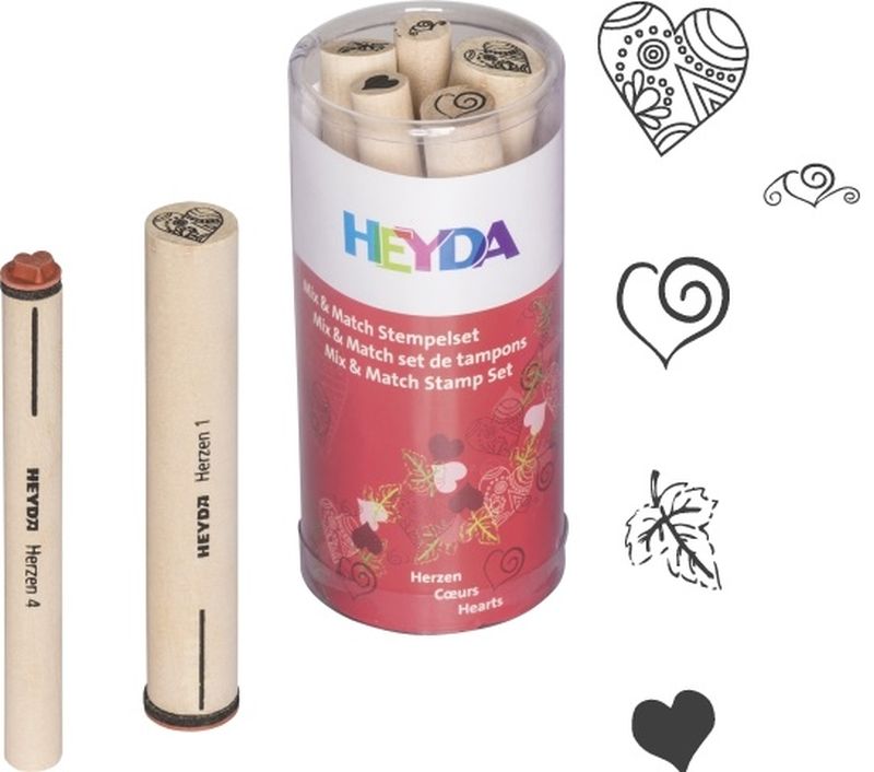 Razítka Heyda - Razítka růže + listy