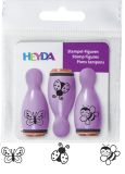 Razítka Heyda - Razítka dřevěné kuželky - 1,6 x 3,5 motýlci