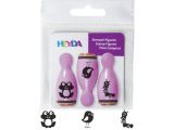 Razítka Heyda - Razítka dřevěné kuželky - 1,6 x 3,5 žába,pták