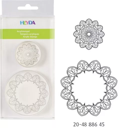 Razítko akryl ornamenty 2 ks