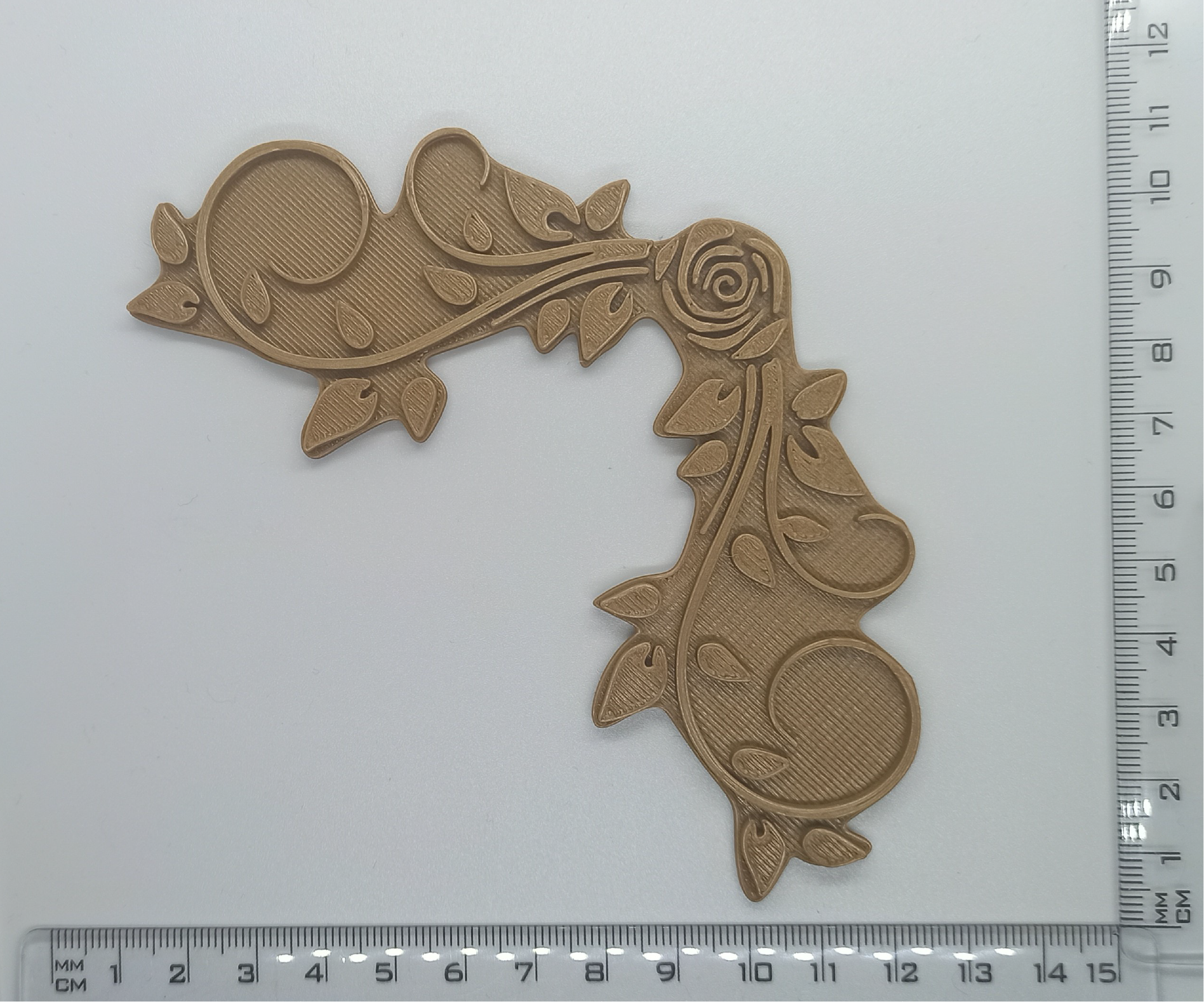 Razítko ornament růže rohová