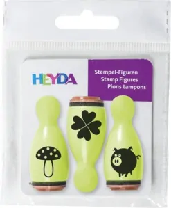 Razítka Heyda - Razítka dřevěné kuželky - 1,6 x 3,5 štěstí