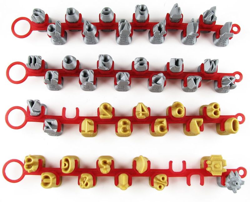 Razítka Rélyéf - Pořadač na 12 razidel 15x15 mm