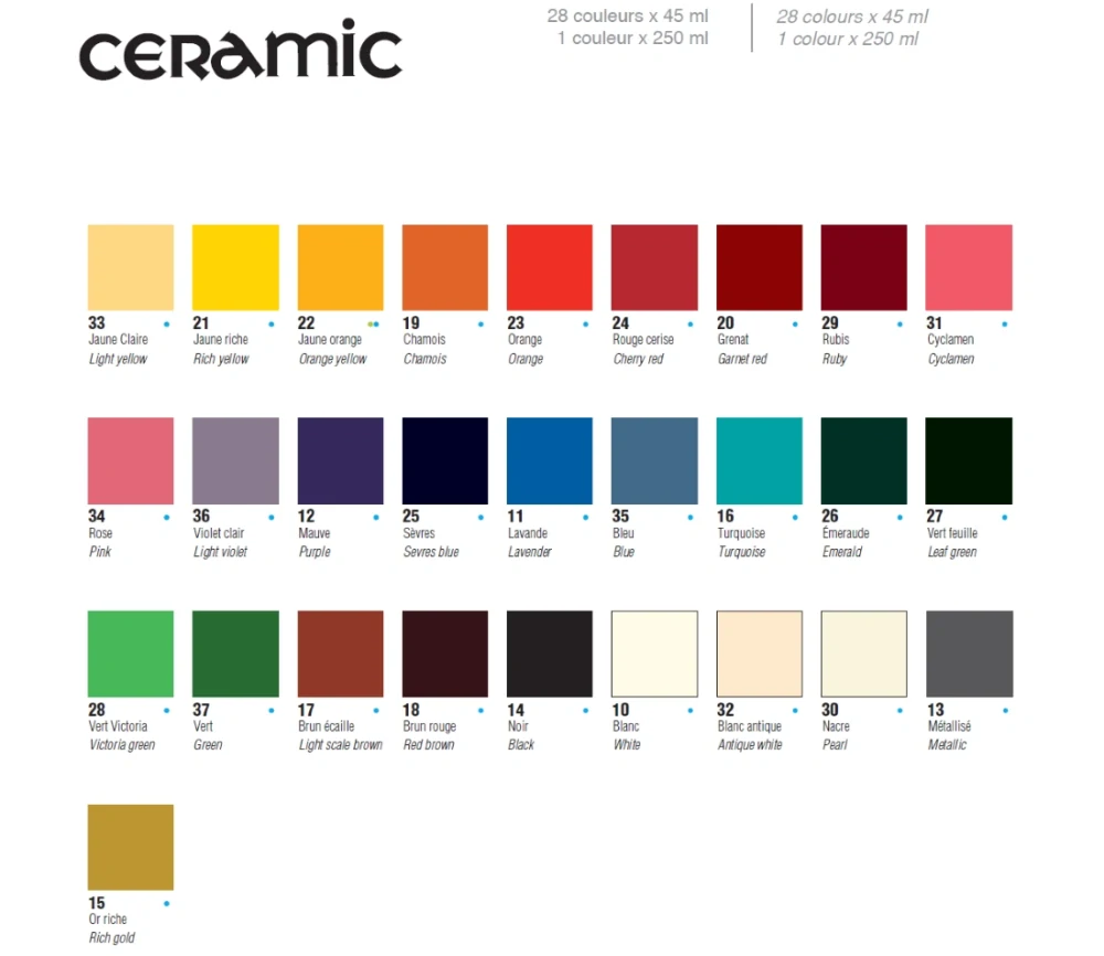 Barva PÉBÉO Ceramic - 19 Hnědá kamzičí (45ml)