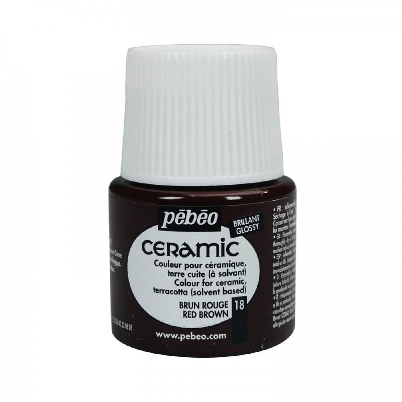Barva PÉBÉO Ceramic - 18 červenohnědá (45ml)