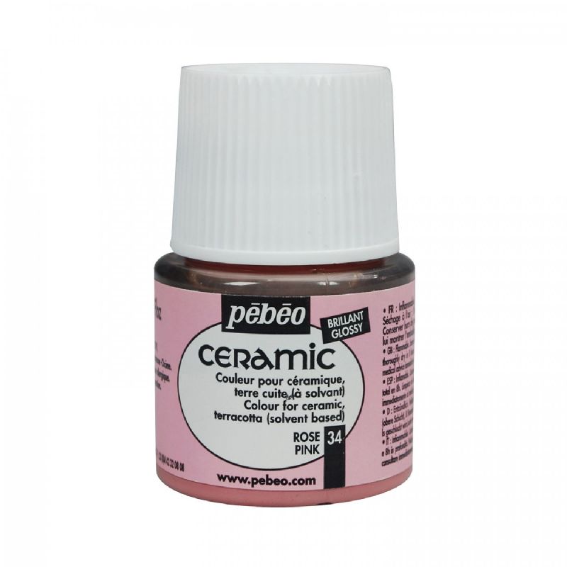 Barva PÉBÉO Ceramic - 34 Růžová (45ml)
