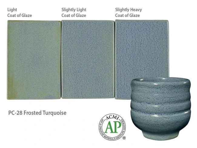 Glazura PC 28 Amaco Frosted Turquoise 1200 - 1250°C