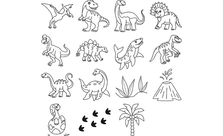 Razítka Heyda - Dinosauři