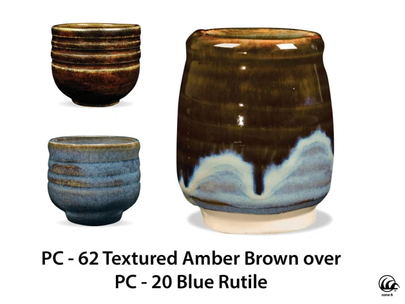 Glazura PC 62 Amaco Textured Amber Brown 1200 - 1250°C
