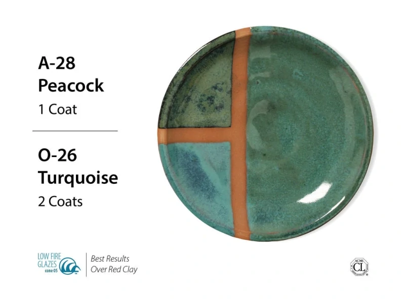 Glazura O 26 Amaco Turquoise 1040 - 1060°C