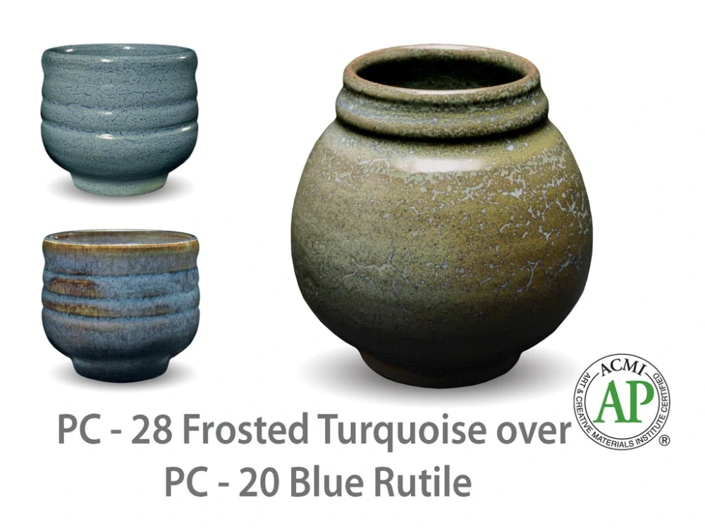 Glazura PC 28 Amaco Frosted Turquoise 1200 - 1250°C