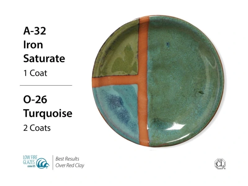 Glazura O 26 Amaco Turquoise 1040 - 1060°C