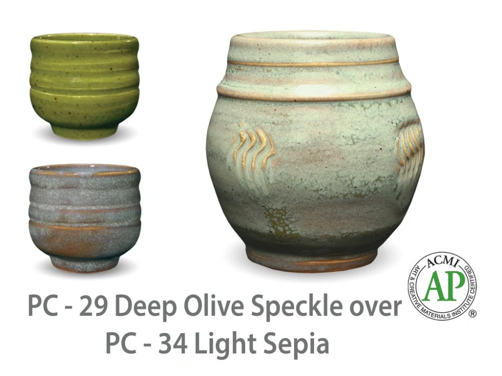 Glazura PC 29 Amaco Deep Olive Speckle 1200 - 1250°C