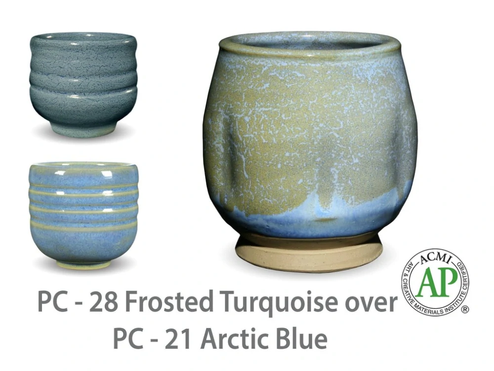 Glazura PC 28 Amaco Frosted Turquoise 1200 - 1250°C