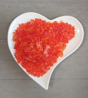 Skleněná drť - oranžový mix